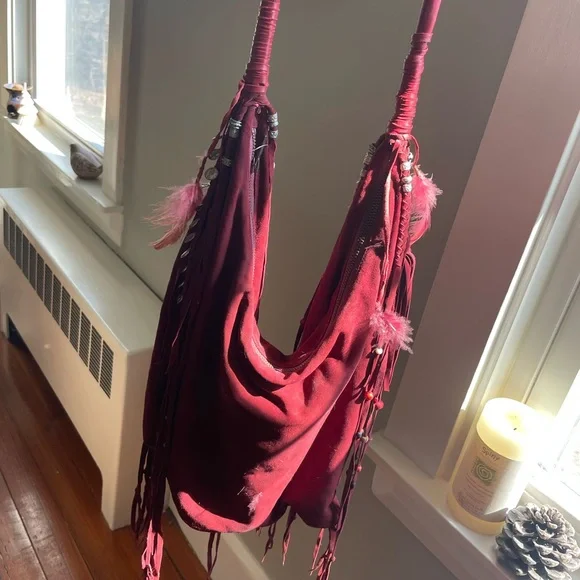 Free People Suede Fringe Boho Bag - Picture 3 of 4